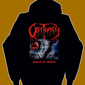 OBITUARY HOODED TOP - CAUSE OF DEATH