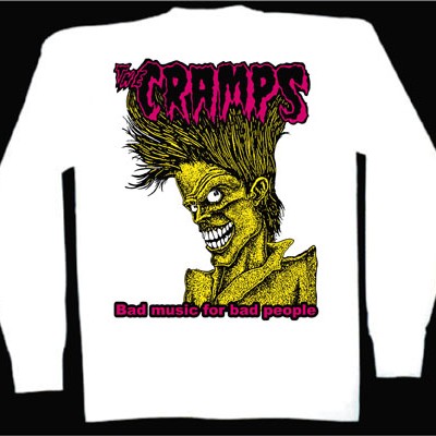 THE CRAMPS LONG SLEEVE T-SHIRT - BAD MUSIC FOR BAD PEOPLE
