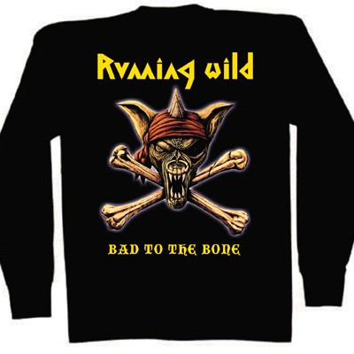 RUNNING WILD LONG SLEEVE T-SHIRT - BAD TO THE BONE