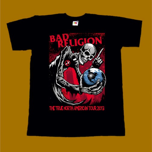 BAD RELIGION T-SHIRT - THE TRUE NORTH AMERICAN TOUR 2013