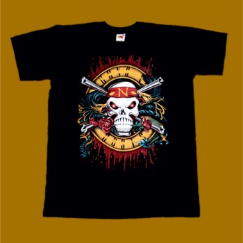 GUNS N ROSES T-SHIRT - COLORED SKULL 4