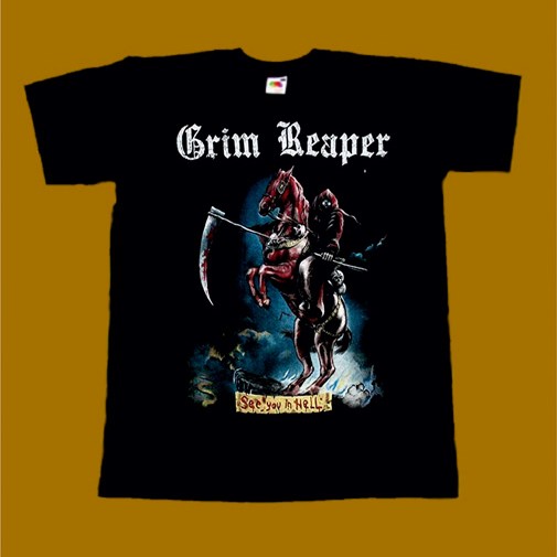 GRIM REAPER T-SHIRT - SEE YOU IN HELL
