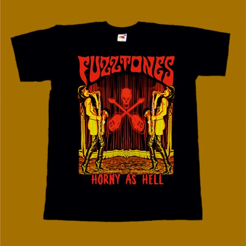 FUZZTONES T-SHIRT - HORNY AS HELL