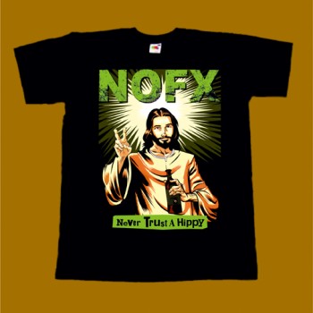 NOFX T-SHIRT - NEVER TRUST A HIPPY