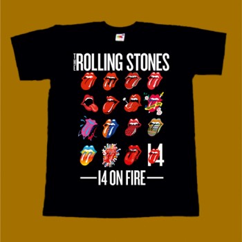 ROLLING STONES T-SHIRT - 14 ON FIRE TONGUES