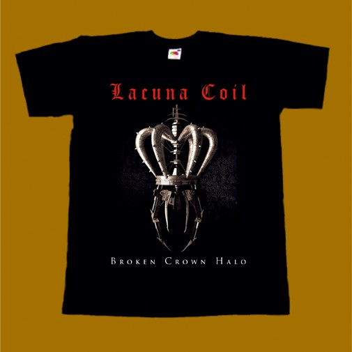 LACUNA COIL T-SHIRT - BROKEN CROWN HALO
