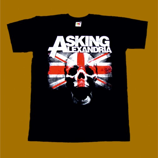 ASKING ALEXANDRIA T-SHIRT - SKULL FLAG