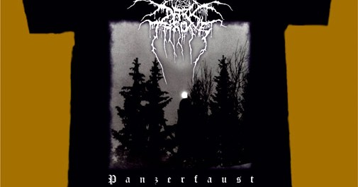 Maglietta Darkthrone Panzerfaust &ndash; Unisex Nera, Cotone, Manica Corta, Taglio Regular