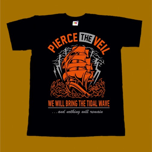 PIERCE THE VEIL T-SHIRT - WE WILL BRING THE TIDAL WAVE