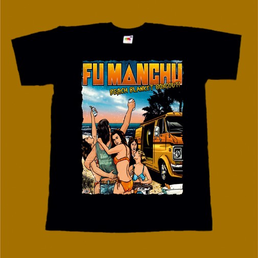 FU MANCHU T-SHIRT - BEACH BLANKET BONGOUT