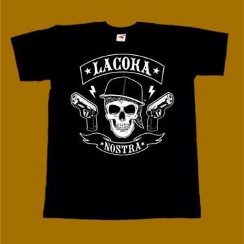 LA COKA NOSTRA T-SHIRT - SKULL LOGO
