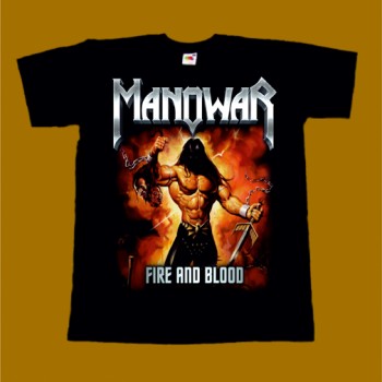 MANOWAR T-SHIRT - FIRE AND BLOOD