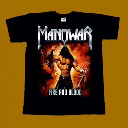 MANOWAR T-SHIRT - FIRE AND BLOOD