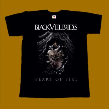 BLACK VEIL BRIDES T-SHIRT - HEART OF FIRE
