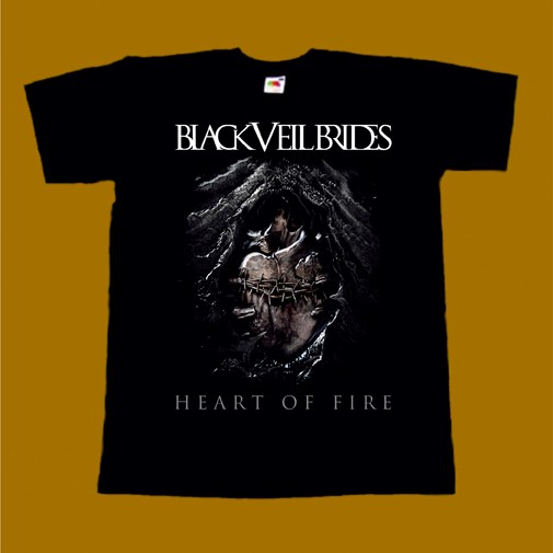 BLACK VEIL BRIDES T-SHIRT - HEART OF FIRE