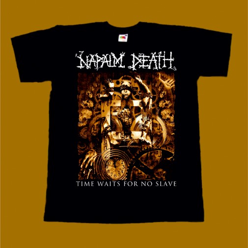 NAPALM DEATH T-SHIRT - TIME WAITS FOR NO SLAVE