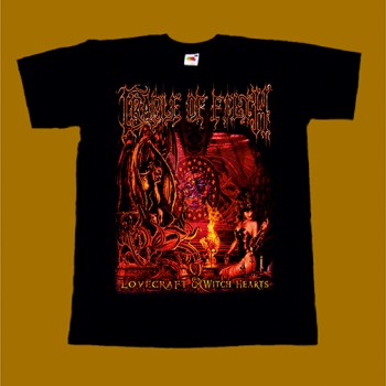 CRADLE OF FILTH T-SHIRT - LOVECRAFT AND WITCH HEARTS
