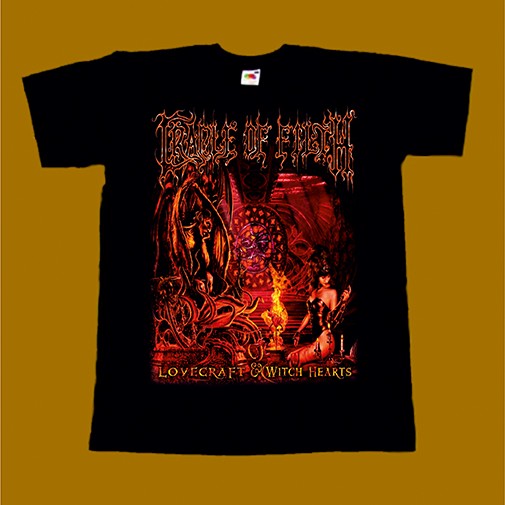 CRADLE OF FILTH T-SHIRT - LOVECRAFT AND WITCH HEARTS
