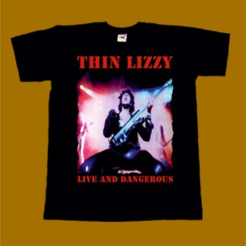 THIN LIZZY T-SHIRT - LIVE AND DANGEROUS