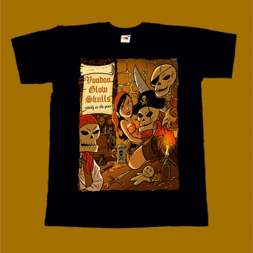 VOODOO GLOW SKULLS T-SHIRT - STEADY AS SHE GOES