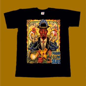 VOODOO GLOW SKULLS T-SHIRT - BAILE DE LOS LOCOS