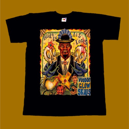 VOODOO GLOW SKULLS T-SHIRT - BAILE DE LOS LOCOS