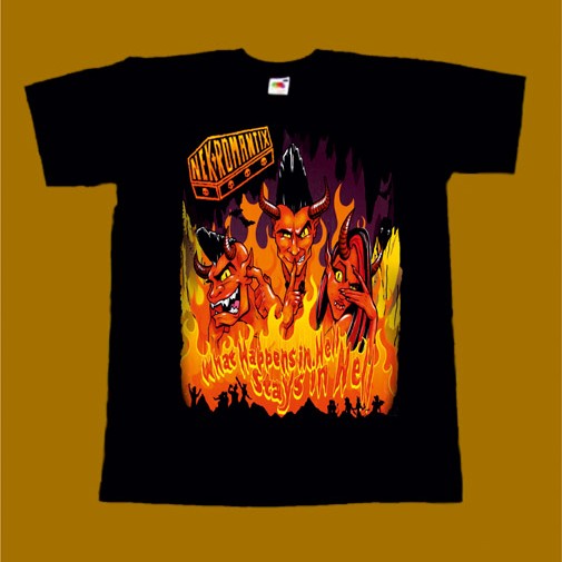 NEKROMANTIX T-SHIRT - WHAT HAPPENS IN HELL STAYS IN HELL