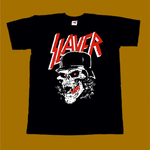 SLAYER T-SHIRT - SKULL HELMET