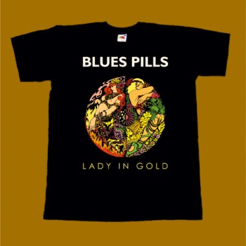 BLUES PILLS T-SHIRT - LADY IN GOLD