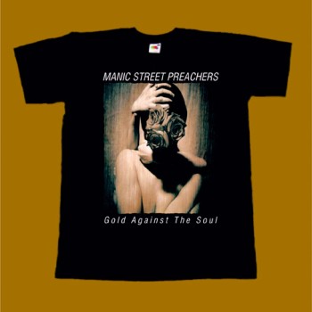 MANIC STREET PREACHERS T-SHIRT - GOLD AGAINST THE SOUL