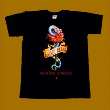 HANOI ROCKS T-SHIRT - TWELVE SHOTS ON THE ROCKS