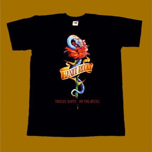HANOI ROCKS T-SHIRT - TWELVE SHOTS ON THE ROCKS