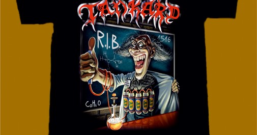 T-Shirt Officiel TANKARD 'Stone Cold Sober' - Noir - Coton - Manches Courtes - Homme