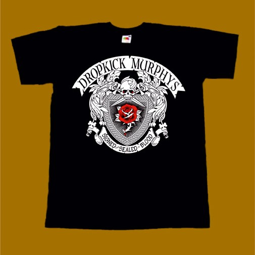 DROPKICK MURPHYS T-SHIRT - SIGNED AND SEALED IN BLOOD