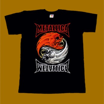 METALLICA T-SHIRT - YIN YANG SKULLS