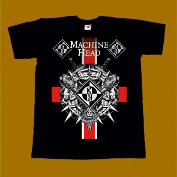 MACHINE HEAD T-SHIRT - NEW LOGO FLAG