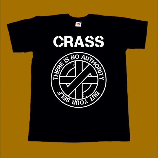 CRASS T-SHIRT - NO AUTHORITY