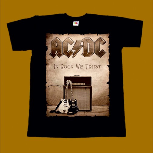 AC / DC T-SHIRT - IN ROCK WE TRUST