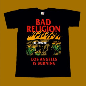 BAD RELIGION T-SHIRT - LOS ANGELES IS BURNING