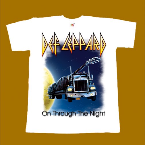 DEF LEPPARD T-SHIRT - ON THROUGH THE NIGHT