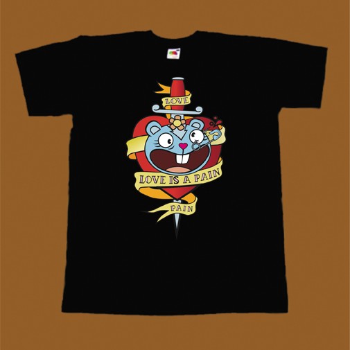 HAPPY TREE FRIENDS T-SHIRT - LOVE PAIN