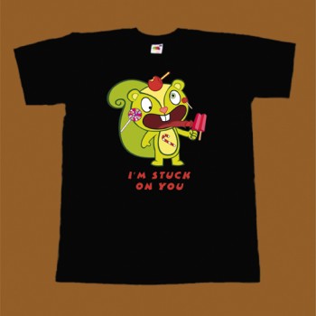 HAPPY TREE FRIENDS T-SHIRT - STUCK ON YOU