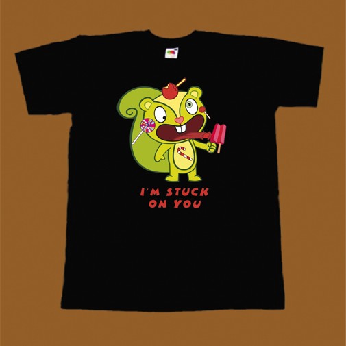 HAPPY TREE FRIENDS T-SHIRT - STUCK ON YOU