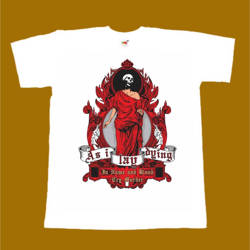 AS I LAY DYING T-SHIRT - IN NAME AND BLOOD CRY MURDER
