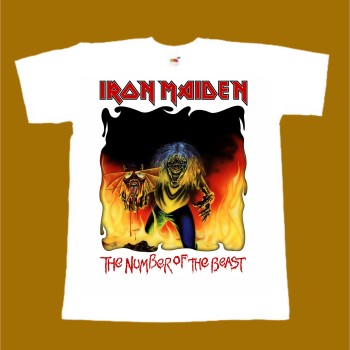 IRON MAIDEN T-SHIRT - THE NUMBER OF THE BEAST SINGLE