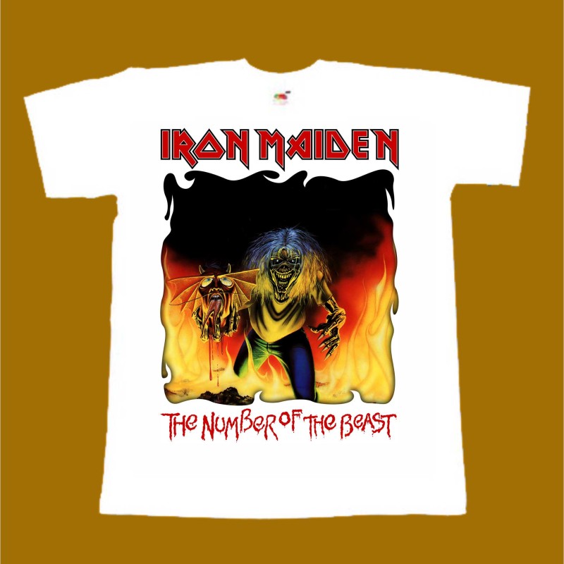IRON MAIDEN T-SHIRT - THE NUMBER OF THE BEAST SINGLE
