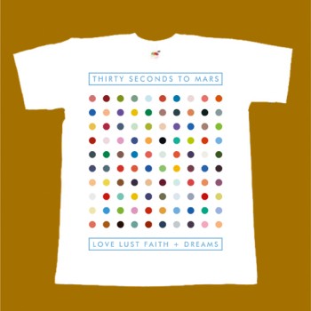 30 SECONDS TO MARS T-SHIRT - LOVE LUST FAITH AND DREAMS