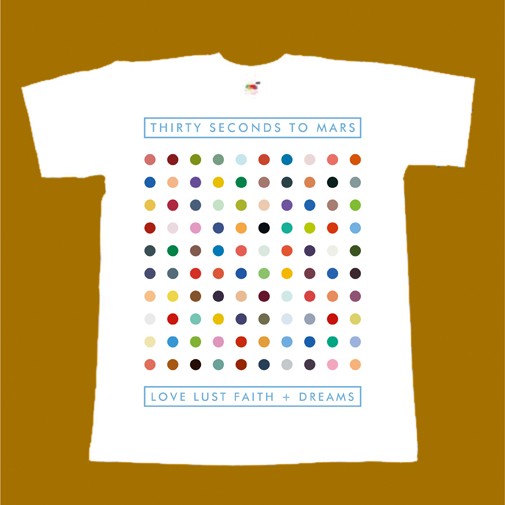30 SECONDS TO MARS T-SHIRT - LOVE LUST FAITH AND DREAMS