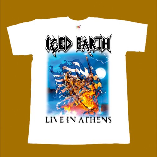 ICED EARTH T-SHIRT - LIVE IN ATHENS