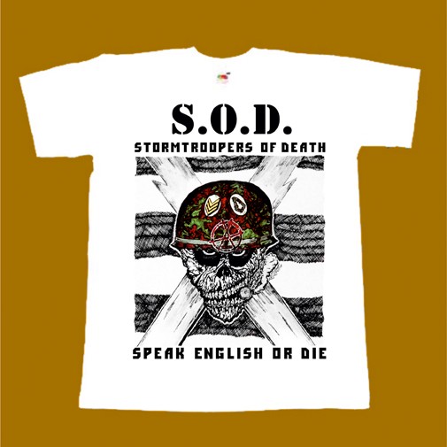 S.O.D. T-SHIRT - SPEAK ENGLISH OR DIE